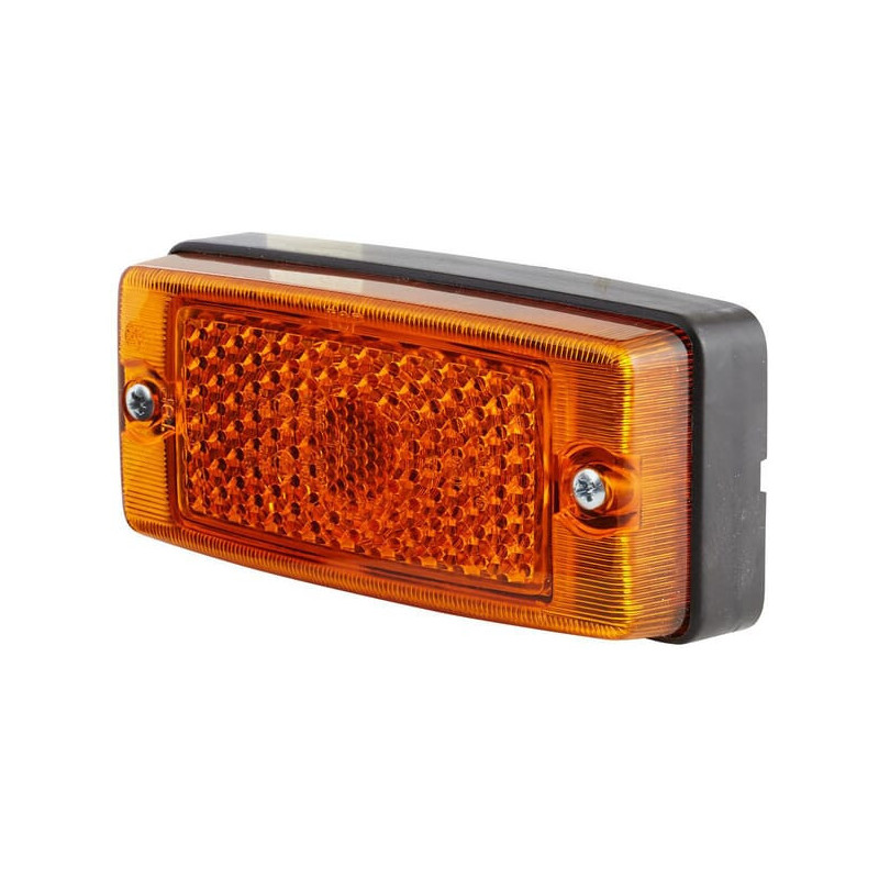 Lampa obrysowa 5W prostokątna 12-24V pomarańczowa przykręcana 124x43x61 5 mm Hella Hella 2PS004361001 - dilagro.pl - 1