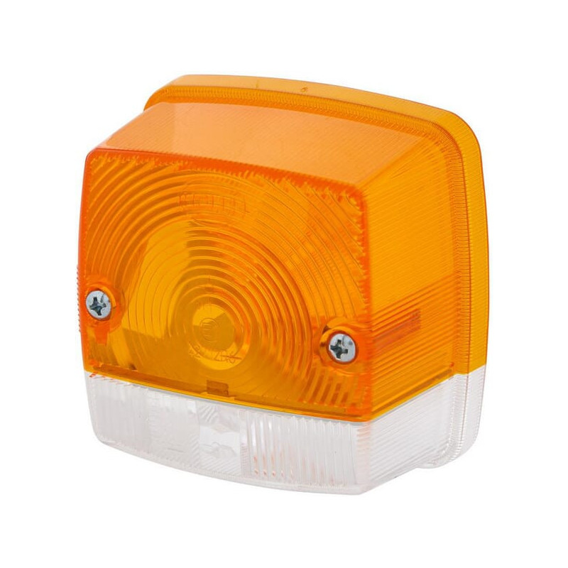 Klosz lampy pomarańczowy-przezroczysty kwadratowy lewy-prawy Hella Hella 9EL115003055 - dilagro.pl - 1