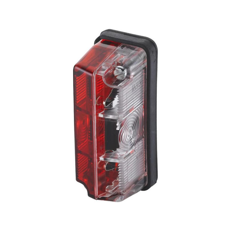 Lampa obrysowa 5W prostokątna 12V czerwona-biała przykręcana Hella Hella 2TJ003168151 - dilagro.pl - 1