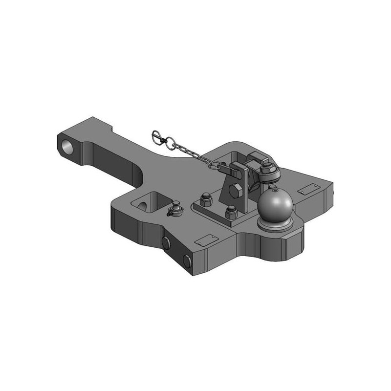 Płyta nośna zaczepu K80 MF Dyna-6 7719-7726 (+165 mm) Scharmüller 009603221A11 - dilagro.pl - 1