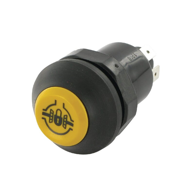 Przełącznik przyciskowy blokada mechanizmu różnicowego okrągły żółty Pneutron 11175120PN - dilagro.pl - 1