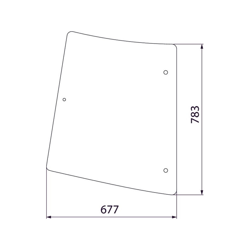 Szyba boczna tylna Kramp D6941 - dilagro.pl - 1