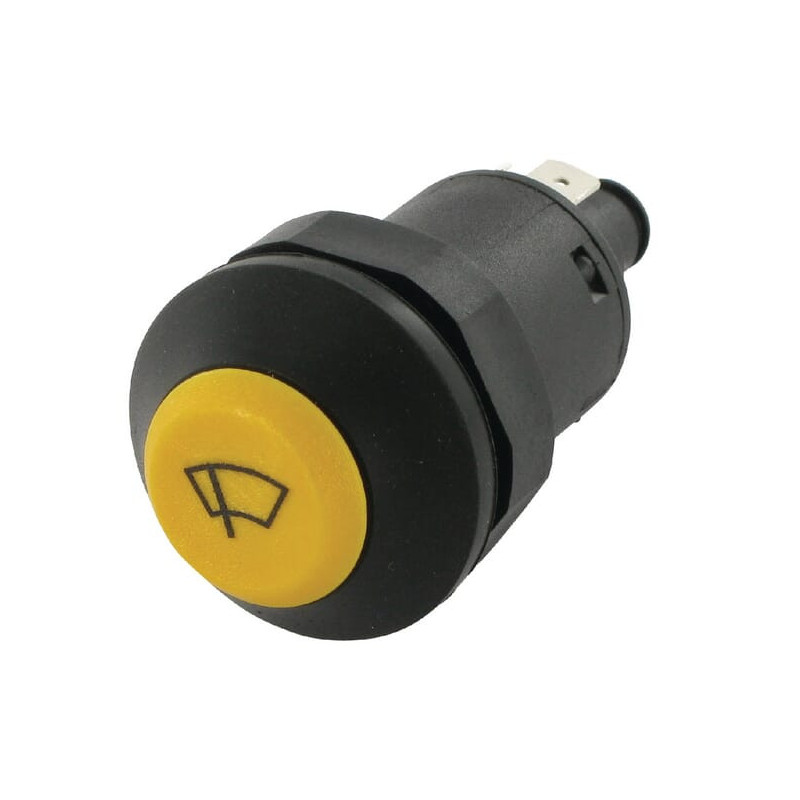 Przełącznik przyciskowy wycieraczki okrągły żółty Pneutron 11140100PN - 1 - dilagro.pl