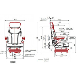 Fotel z amortyzacją pneumatyczną AMA SEAT - comfort
