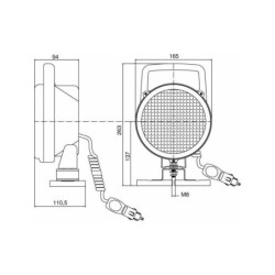 Światło robocze 12V z magnetyczną podstawą