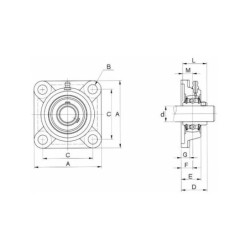 Łożyska w obudowie (UCF212)