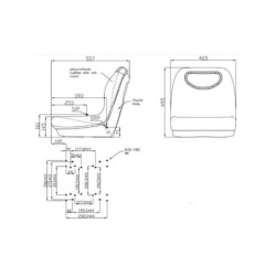 Fotel bez amortyzacji AMA SEAT