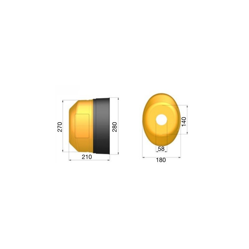 Osłona wałka WOM 270x210x280mm z jednym oknem rewizyjnym - dilagro.pl - 1