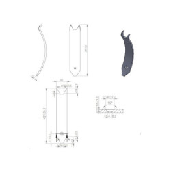 Osłona grządzieli Kongskilde Delta Flex 60x25- 101003121