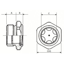 Wskaźniki poziomu oleju aluminiowy  3/8'