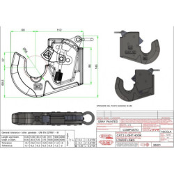 Hak do wspawania  kat. 2S nowym z zabezpieczeniem - zastosowanie do 100 KM (75KW)