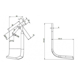 Podcinacz boczny prawy BEDNAR  KM060170