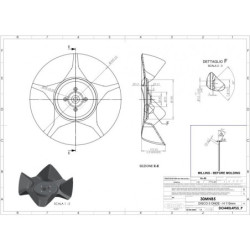 Talerz zębaty 440 mm- 4 otworowy- grubość 5 mm typ SKF CROSS CUTTER 208020
