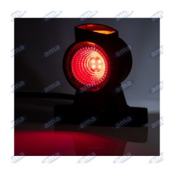 Lampa lewa obrysowa biało-pomaraczowo-czerwona LED 12-36V