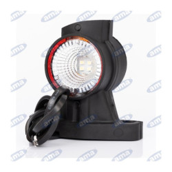 Lampa lewa obrysowa biało-pomaraczowo-czerwona LED 12-36V