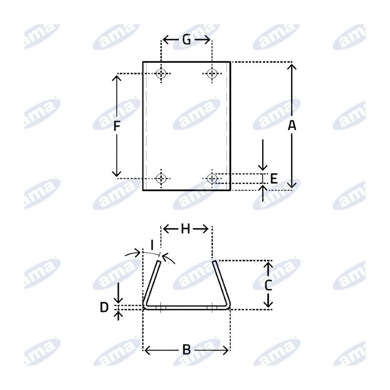 Płyta mocująca stopy podporowej 119x176 F2 - dilagro.pl - 1