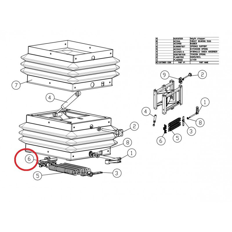 Uchwyt do sprężyn do podstawy fotela mechanicznego MOL698N - dilagro.pl - 1