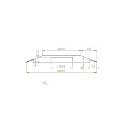 Dłuto typu Michel wzmocnione płytką węglika wolframu i napawem 580x60 mm