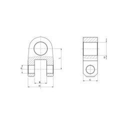 Głowica przegubowa łącznika- otwór mocujący do ciągnika: 45 mm