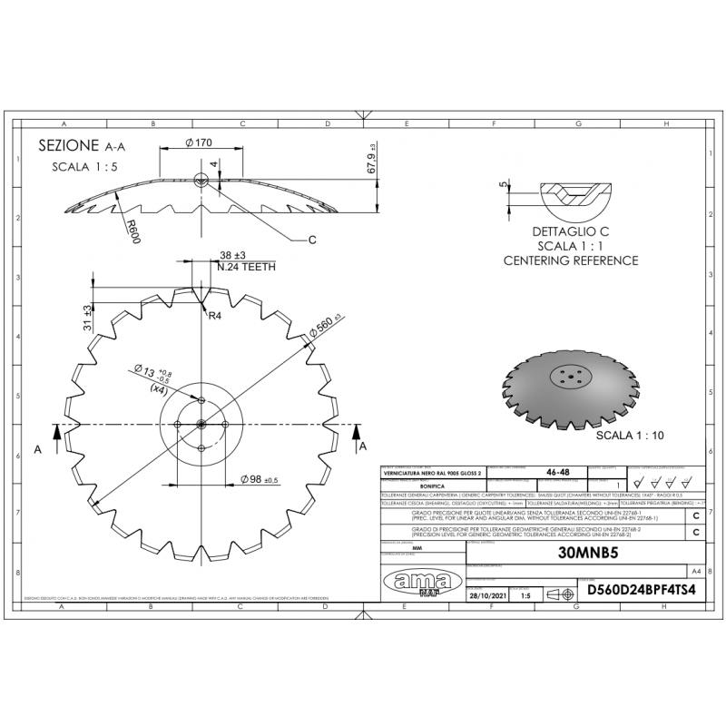 Talerz do agregatu talerzowego