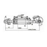 Łącznik hydrauliczny kat. 3 700-940 mm z główką widełkową (32mm) hakiem (32mm)