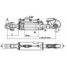 Łącznik hydrauliczny kat. 3 660-910 mm z główką widełkową (32mm) hakiem (32mm)