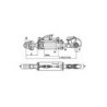 Łącznik hydrauliczny kat. 3 650-910 mm z główką widełkową (28mm) hakiem (32mm)