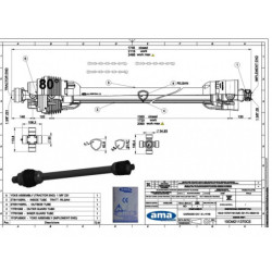 Wał szerokokątny pojedynczy- L2000 1400Nm