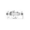 Łącznik hydrauliczny kat. 1  410-570 mm z przegubem kulowym z obu stron (19mm) na  (19mm)