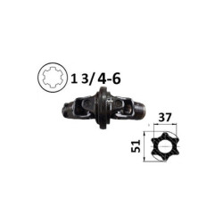 Kompletny przegub homokinetyczny na rurę 51x37