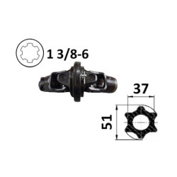 Kompletny przegub homokinetyczny na rurę 51x37