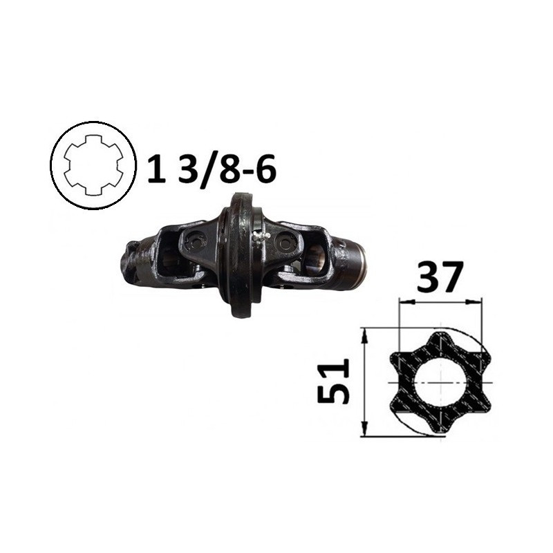 Kompletny przegub homokinetyczny na rurę 51x37