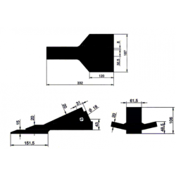 Dłuto kret Unia napaw + płytka uchwyt mocujący 32