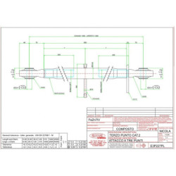 Łącznik centralny kat. 2  36x3 1000-1280 mm z główką kulową dwustronnie BASIC